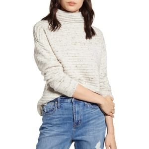 Madewell Belmont Mock Neck Sweater Size XS Snow